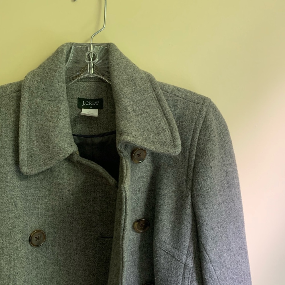 J. Crew Belted Wool Blend Trench Coat